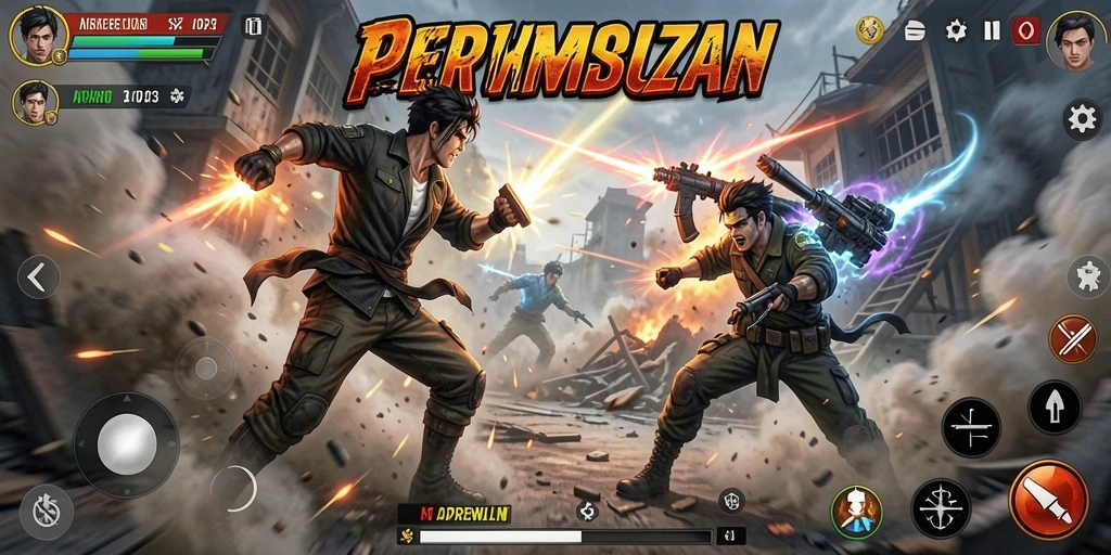 Tampilan gameplay intens dan penuh aksi di API33.