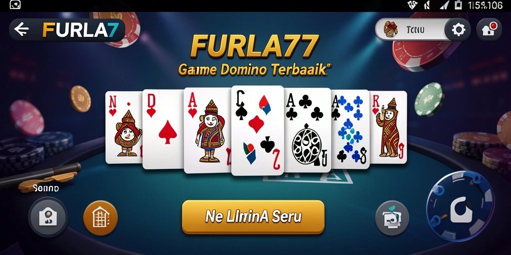 Screenshot gameplay FURLA77 menampilkan momen seru di permainan Domino.