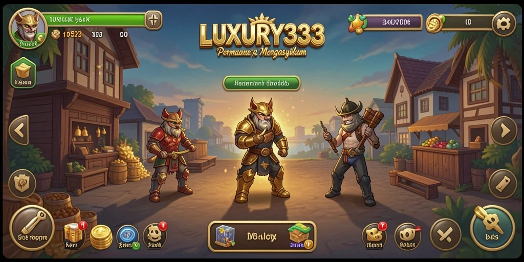 Tampilan gameplay LUXURY333 yang menarik dan penuh warna.