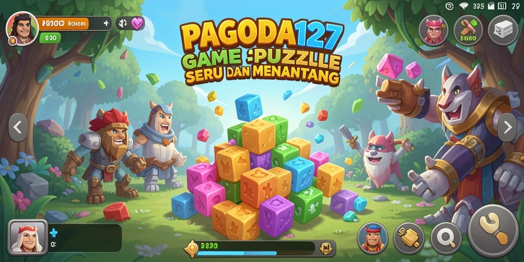 Gameplay seru dan menantang dari PAGODA127 dalam screenshot.